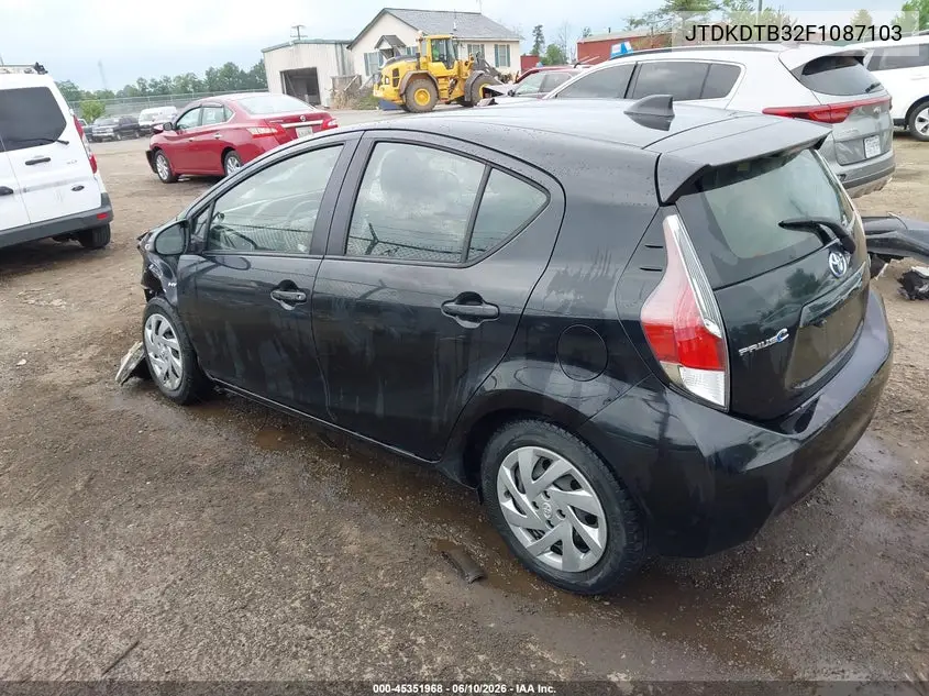 2015 Toyota Prius C Three VIN: JTDKDTB32F1087103 Lot: 45351968