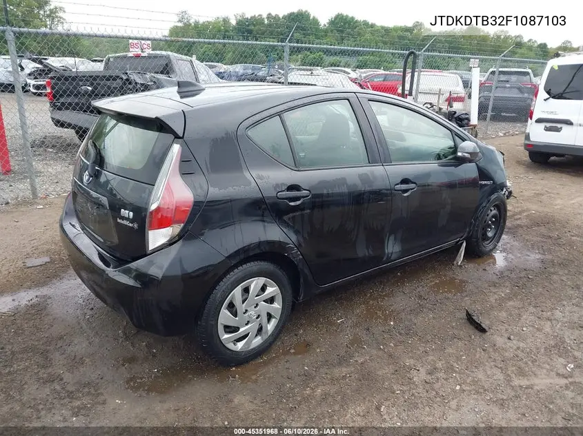 2015 Toyota Prius C Three VIN: JTDKDTB32F1087103 Lot: 45351968