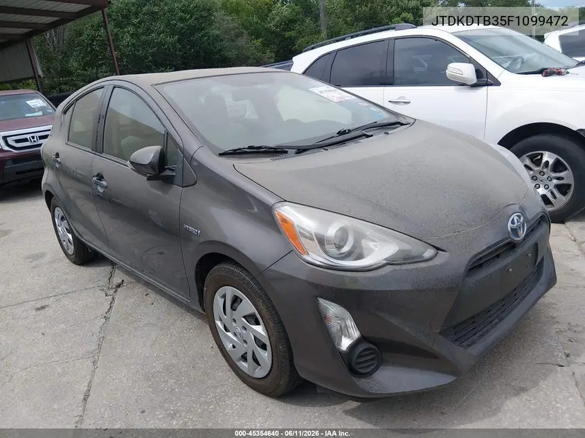 2015 Toyota Prius C One VIN: JTDKDTB35F1099472 Lot: 45354640