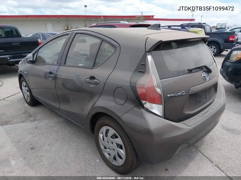 2015 Toyota Prius C One VIN: JTDKDTB35F1099472 Lot: 45354640
