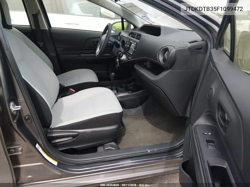 2015 Toyota Prius C One VIN: JTDKDTB35F1099472 Lot: 45354640