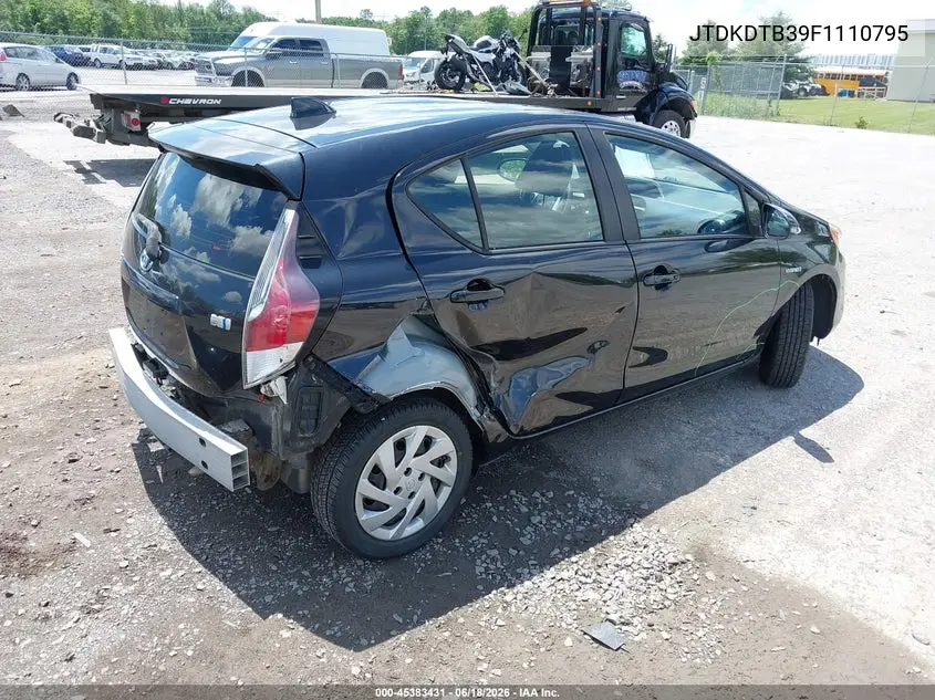 2015 Toyota Prius C Three VIN: JTDKDTB39F1110795 Lot: 45383431