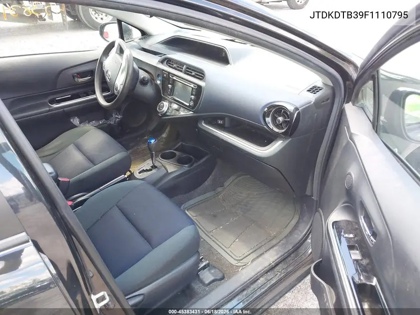 2015 Toyota Prius C Three VIN: JTDKDTB39F1110795 Lot: 45383431