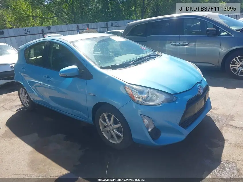 2015 Toyota Prius C Three VIN: JTDKDTB37F1113095 Lot: 45406441