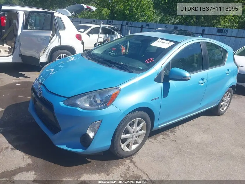 2015 Toyota Prius C Three VIN: JTDKDTB37F1113095 Lot: 45406441