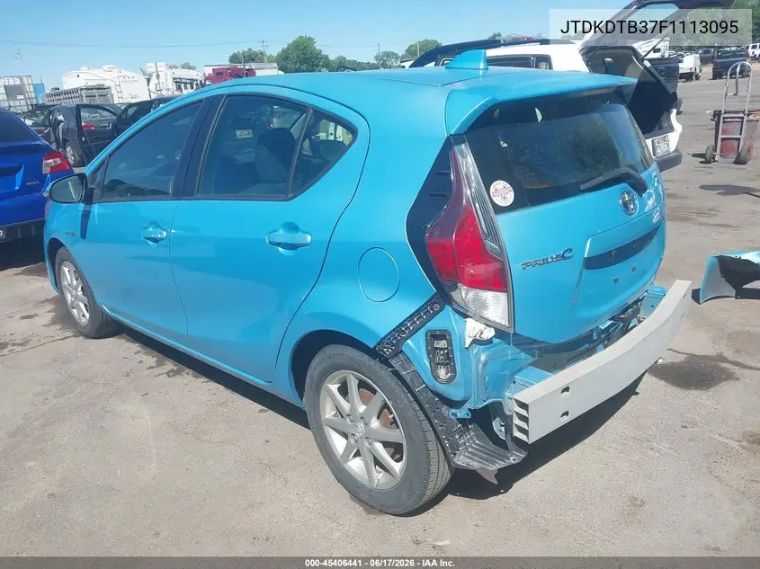2015 Toyota Prius C Three VIN: JTDKDTB37F1113095 Lot: 45406441
