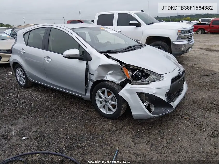 2015 Toyota Prius C Three VIN: JTDKDTB38F1584382 Lot: 45455198