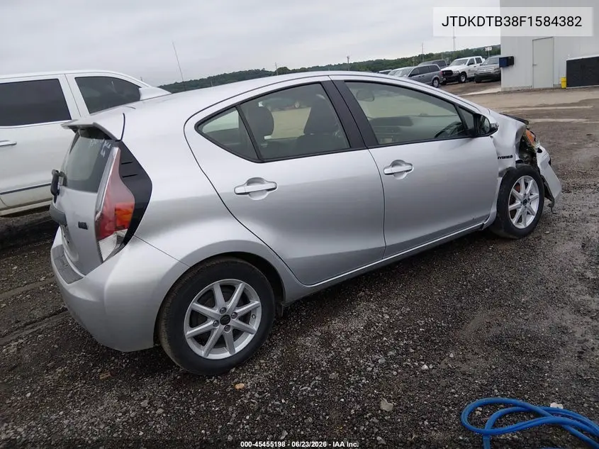 2015 Toyota Prius C Three VIN: JTDKDTB38F1584382 Lot: 45455198