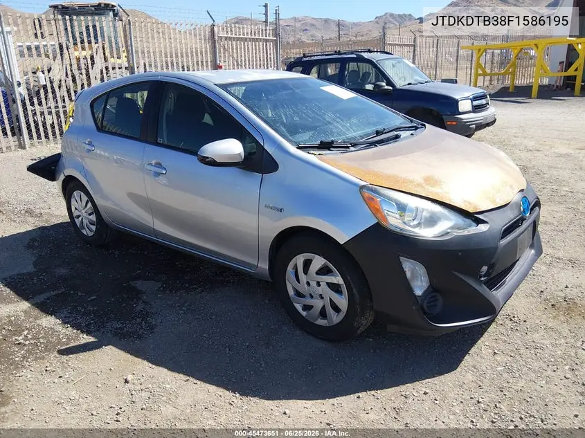2015 Toyota Prius C Two VIN: JTDKDTB38F1586195 Lot: 45473651