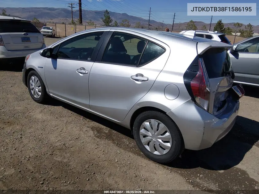 2015 Toyota Prius C Two VIN: JTDKDTB38F1586195 Lot: 45473651