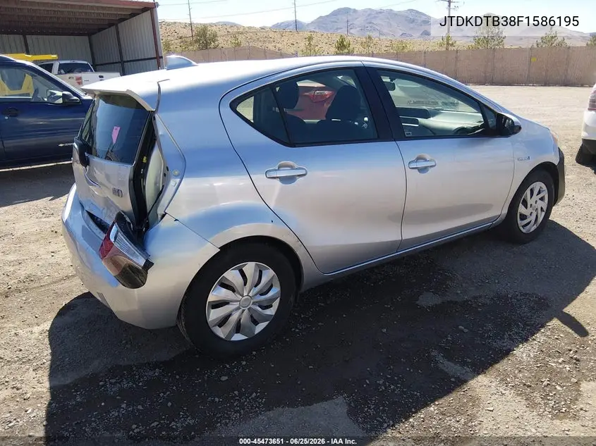 2015 Toyota Prius C Two VIN: JTDKDTB38F1586195 Lot: 45473651