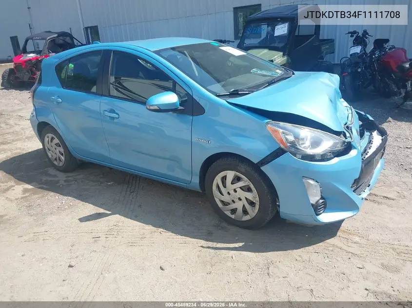 2015 Toyota Prius C Two VIN: JTDKDTB34F1111708 Lot: 45489234