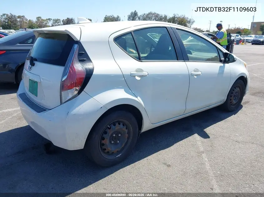 2015 Toyota Prius C One VIN: JTDKDTB32F1109603 Lot: 45496890