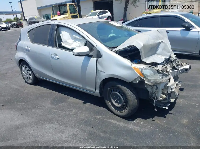 2015 Toyota Prius C One VIN: JTDKDTB35F1105383 Lot: 45517687