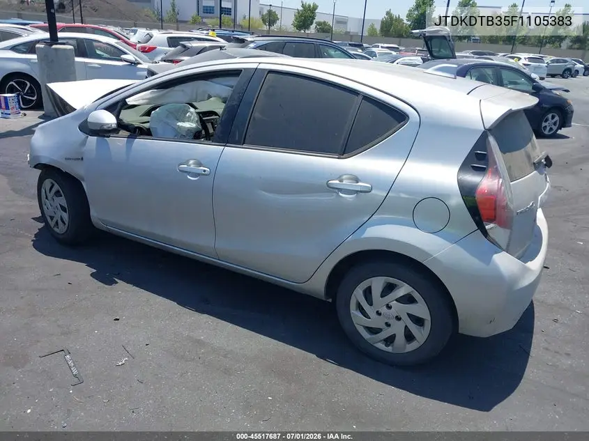 2015 Toyota Prius C One VIN: JTDKDTB35F1105383 Lot: 45517687