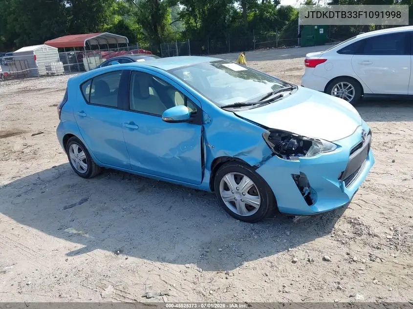 2015 Toyota Prius C One VIN: JTDKDTB33F1091998 Lot: 45525373