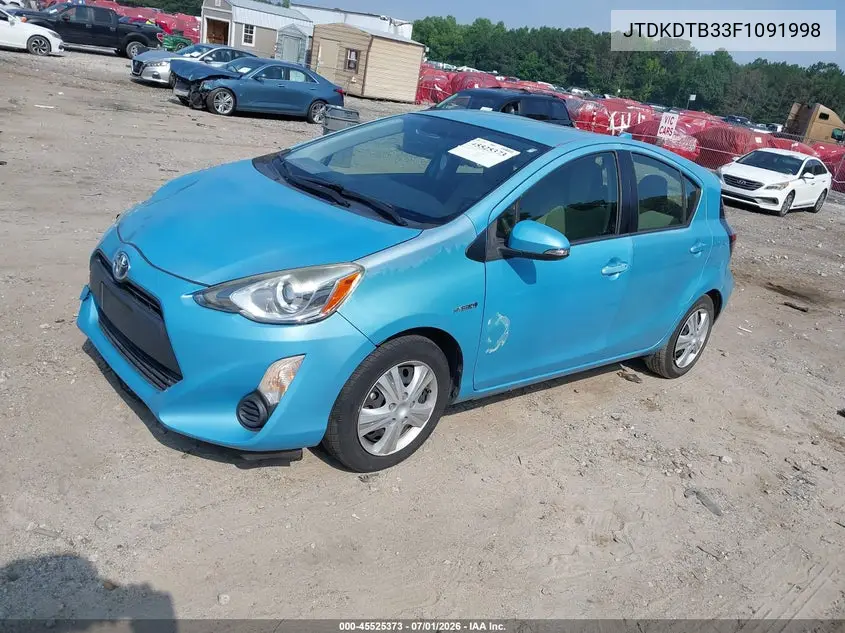 2015 Toyota Prius C One VIN: JTDKDTB33F1091998 Lot: 45525373