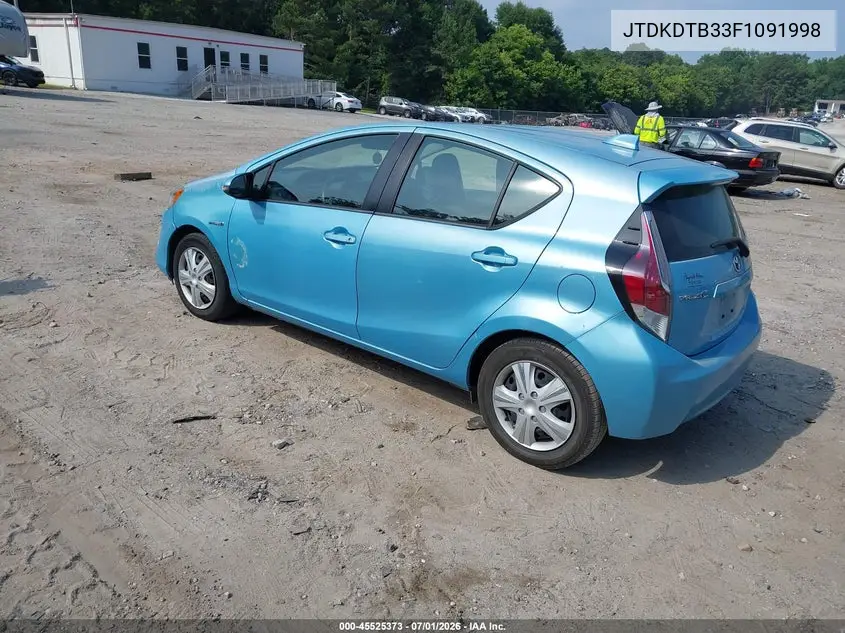 2015 Toyota Prius C One VIN: JTDKDTB33F1091998 Lot: 45525373
