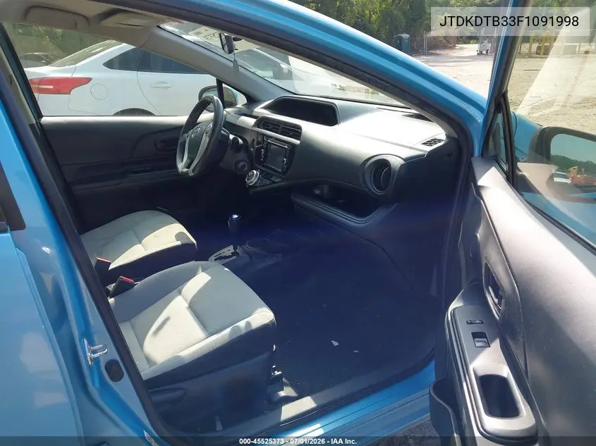 2015 Toyota Prius C One VIN: JTDKDTB33F1091998 Lot: 45525373
