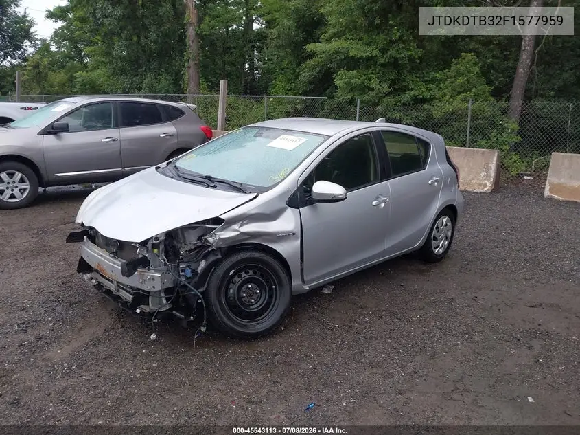 2015 Toyota Prius C Four/One/Three/Two VIN: JTDKDTB32F1577959 Lot: 45543113