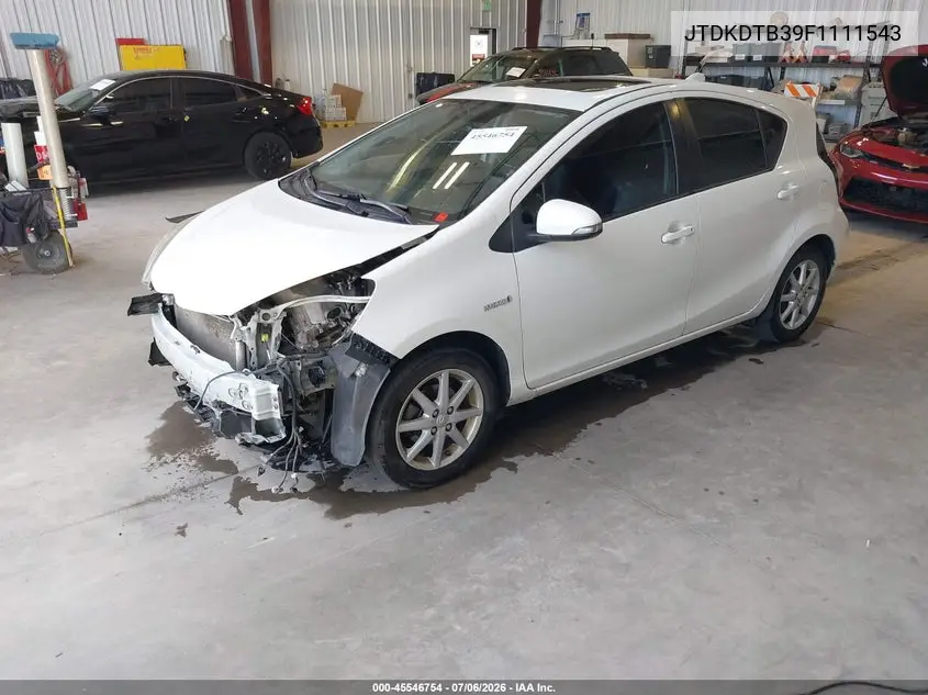 2015 Toyota Prius C Four VIN: JTDKDTB39F1111543 Lot: 45546754