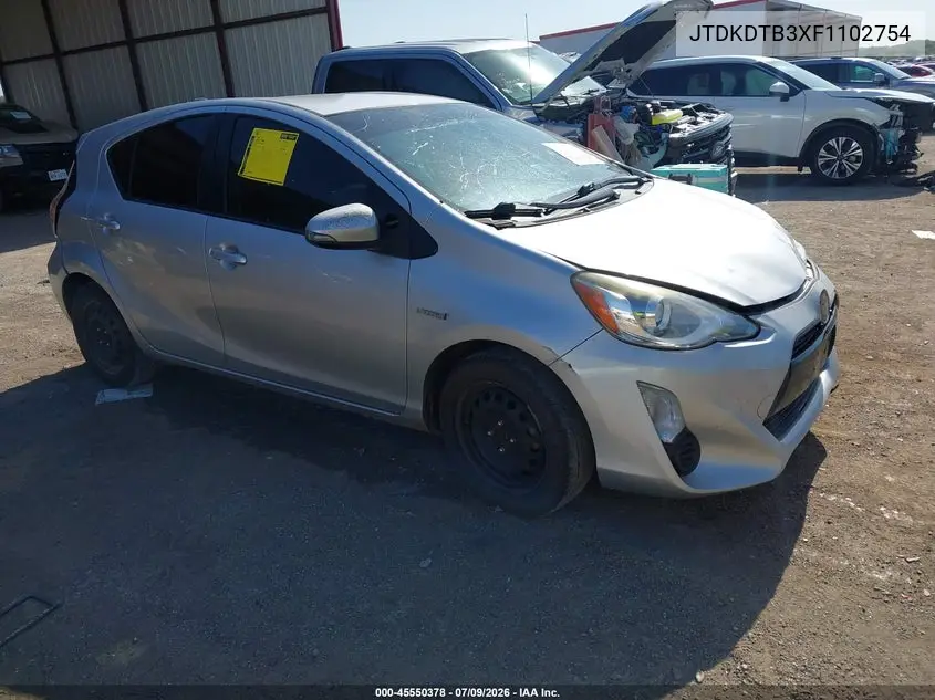2015 Toyota Prius C Two VIN: JTDKDTB3XF1102754 Lot: 45550378