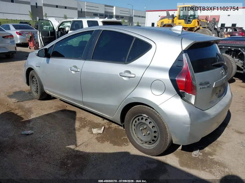 2015 Toyota Prius C Two VIN: JTDKDTB3XF1102754 Lot: 45550378