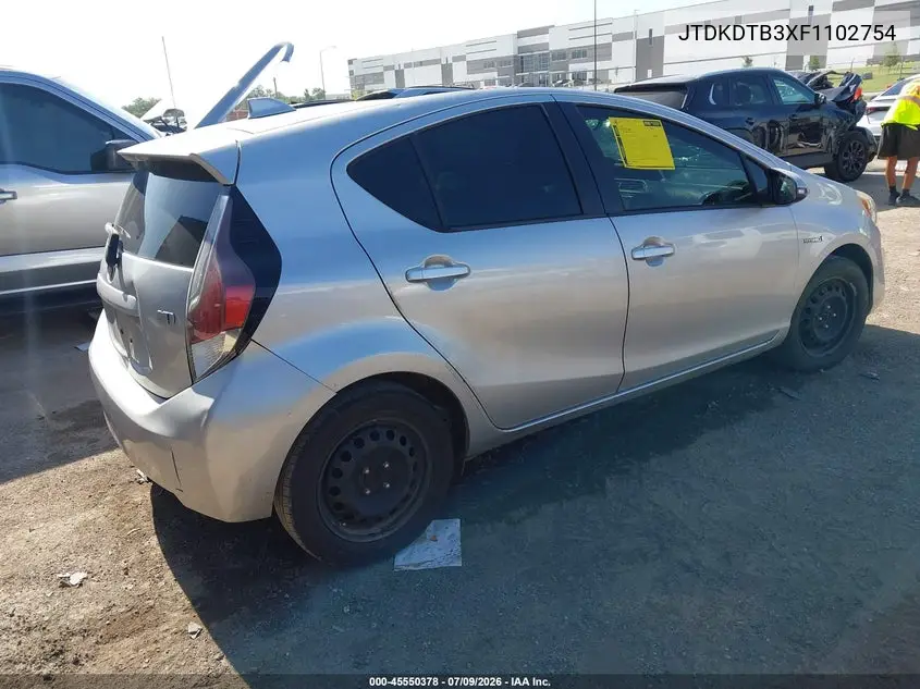 2015 Toyota Prius C Two VIN: JTDKDTB3XF1102754 Lot: 45550378