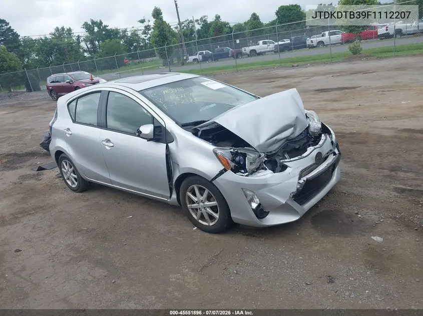 2015 Toyota Prius C Three VIN: JTDKDTB39F1112207 Lot: 45551896