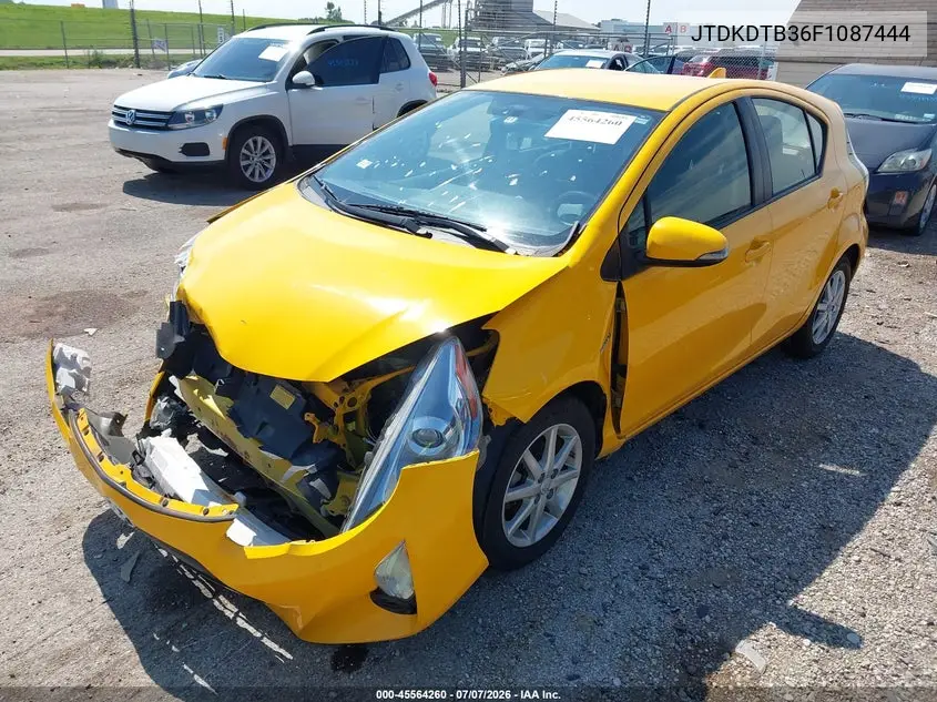 2015 Toyota Prius C Three VIN: JTDKDTB36F1087444 Lot: 45564260