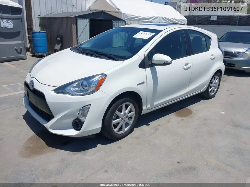 2015 Toyota Prius C Three VIN: JTDKDTB36F1091607 Lot: 45585263