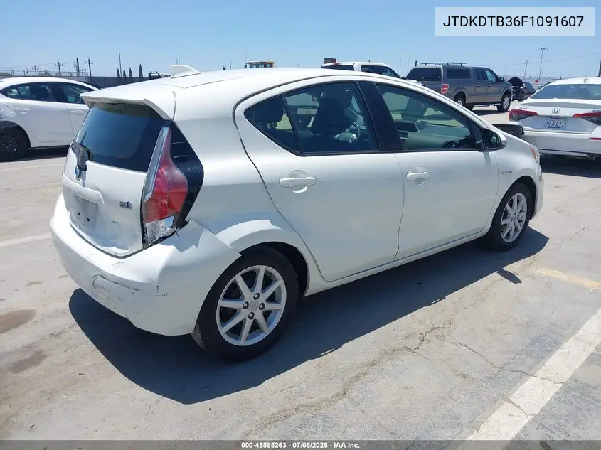 2015 Toyota Prius C Three VIN: JTDKDTB36F1091607 Lot: 45585263