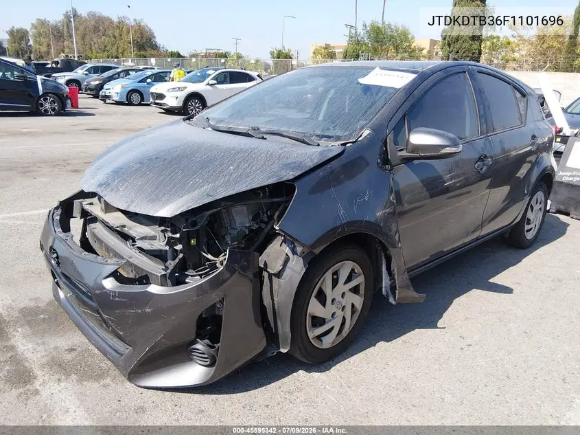 2015 Toyota Prius C Two VIN: JTDKDTB36F1101696 Lot: 45595342