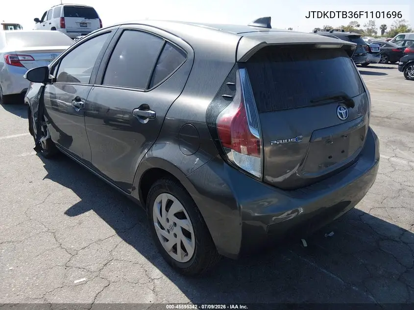 2015 Toyota Prius C Two VIN: JTDKDTB36F1101696 Lot: 45595342
