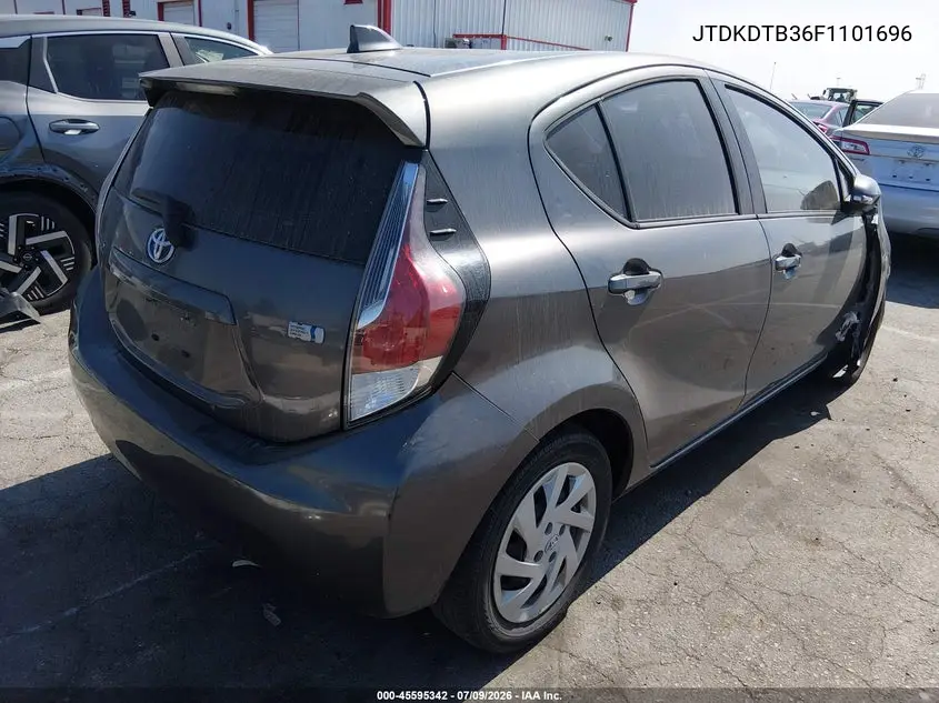 2015 Toyota Prius C Two VIN: JTDKDTB36F1101696 Lot: 45595342