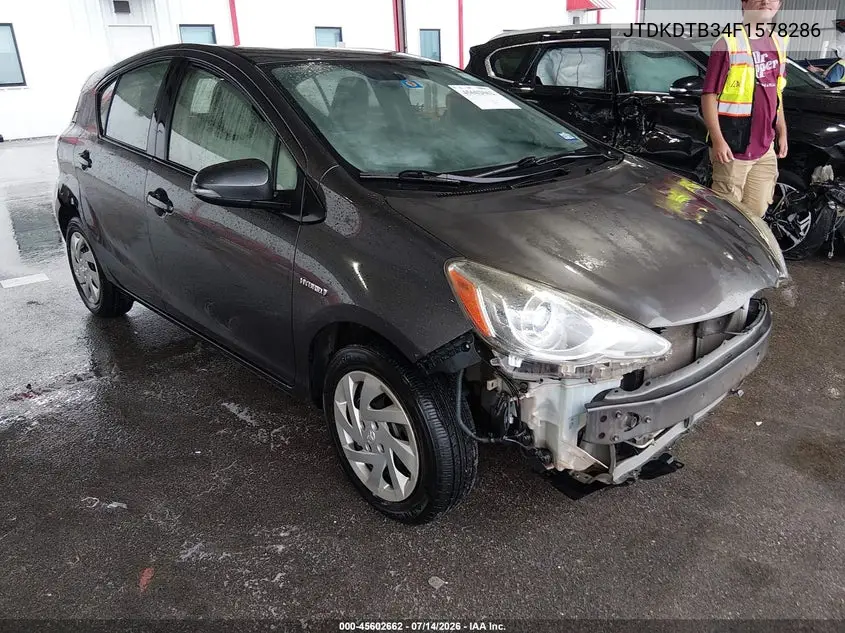 2015 Toyota Prius C One VIN: JTDKDTB34F1578286 Lot: 45602662