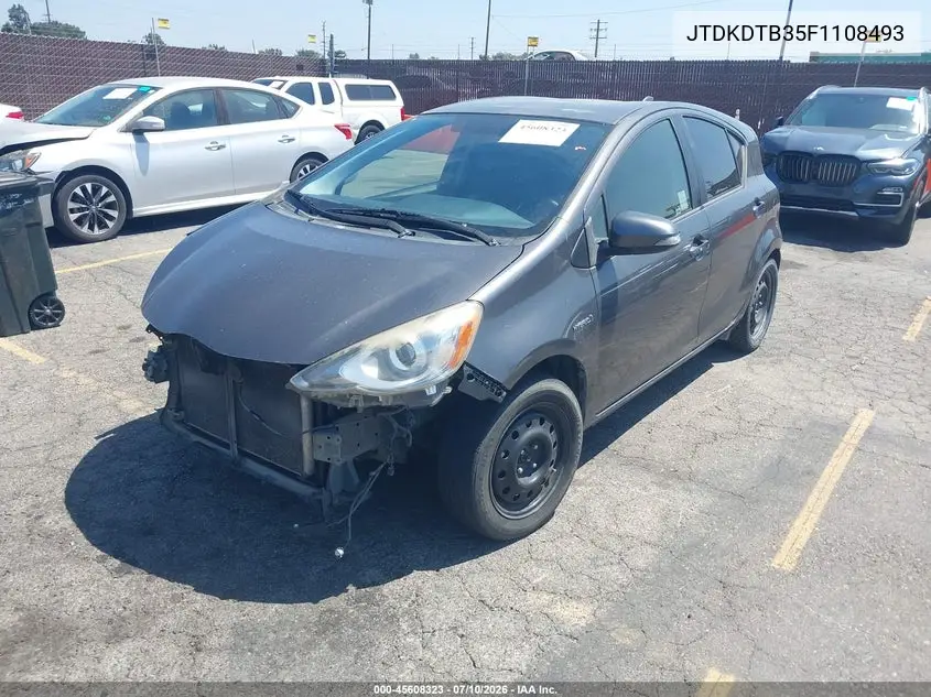 2015 Toyota Prius C Two VIN: JTDKDTB35F1108493 Lot: 45608323