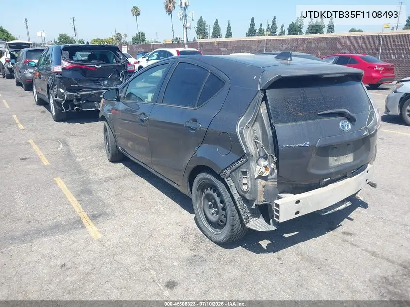 2015 Toyota Prius C Two VIN: JTDKDTB35F1108493 Lot: 45608323