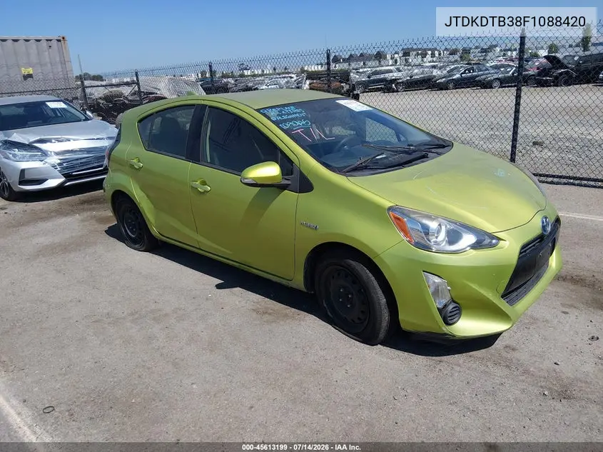 2015 Toyota Prius C Two VIN: JTDKDTB38F1088420 Lot: 45613199