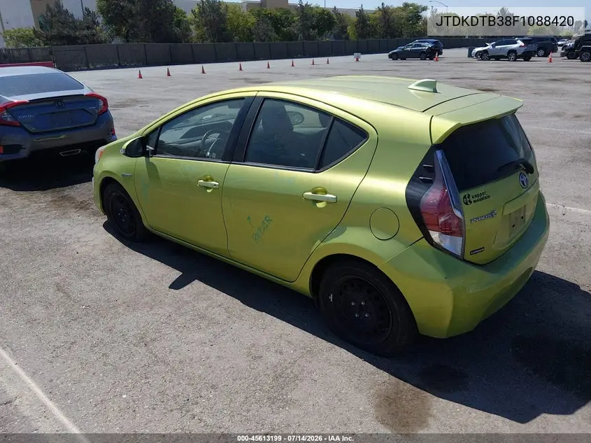 2015 Toyota Prius C Two VIN: JTDKDTB38F1088420 Lot: 45613199