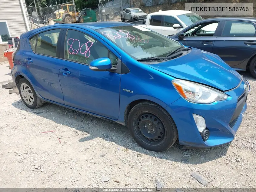 2015 Toyota Prius C One VIN: JTDKDTB33F1586766 Lot: 45618208