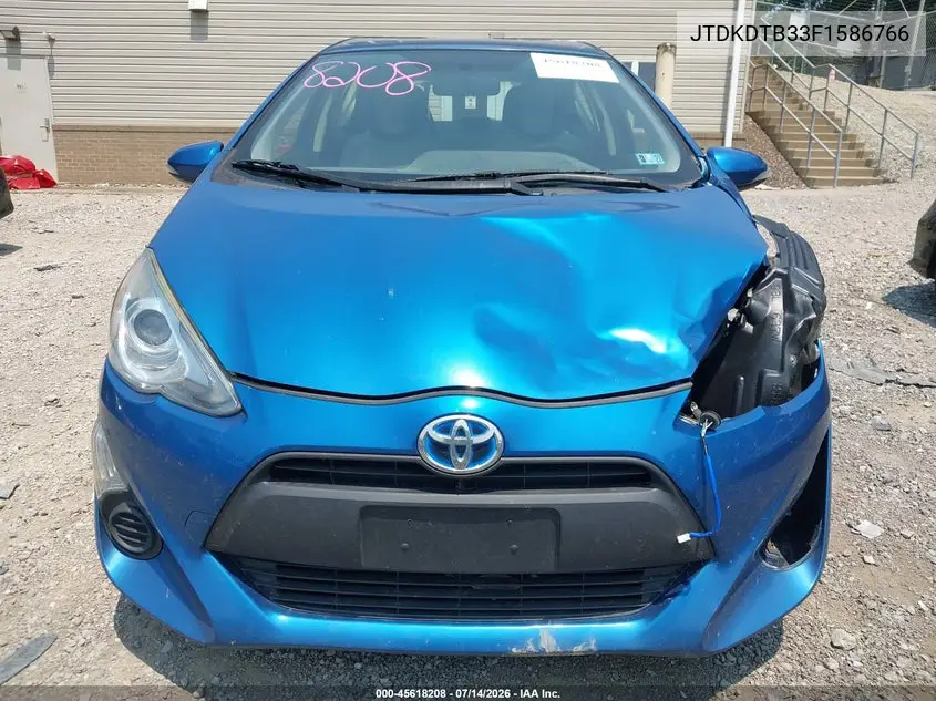 2015 Toyota Prius C One VIN: JTDKDTB33F1586766 Lot: 45618208