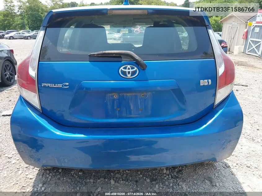 2015 Toyota Prius C One VIN: JTDKDTB33F1586766 Lot: 45618208