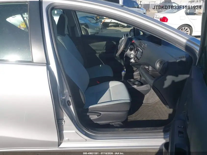 2015 Toyota Prius C One VIN: JTDKDTB33F1581924 Lot: 45621381