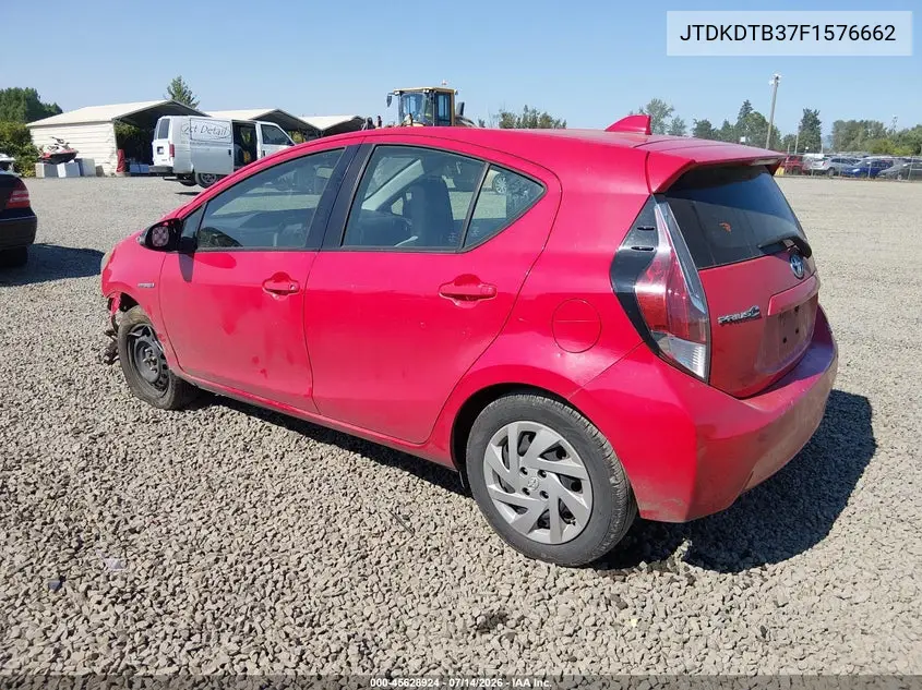 2015 Toyota Prius C One VIN: JTDKDTB37F1576662 Lot: 45628924