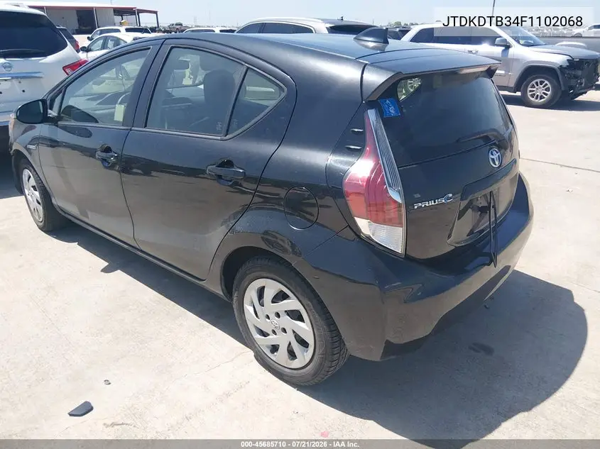 2015 Toyota Prius C One VIN: JTDKDTB34F1102068 Lot: 45685710