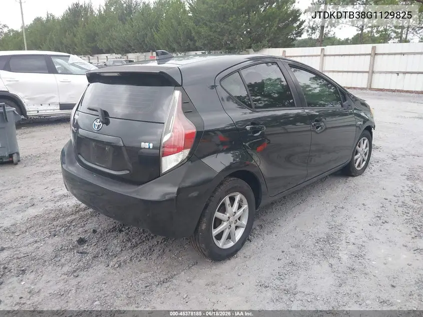 2016 Toyota Prius C Four VIN: JTDKDTB38G1129825 Lot: 45378185