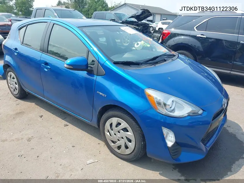 2016 Toyota Prius C Two VIN: JTDKDTB34G1122306 Lot: 45378533