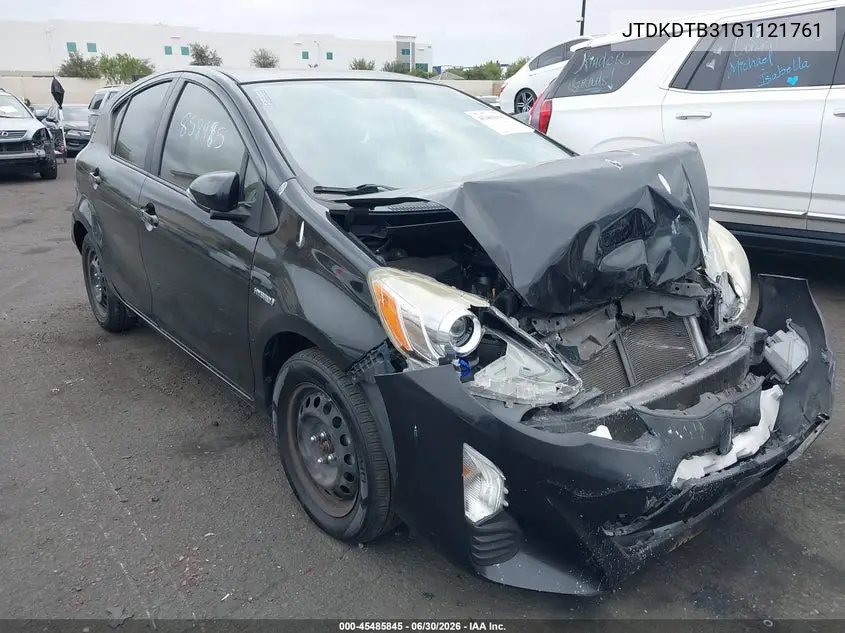 2016 Toyota Prius C Two VIN: JTDKDTB31G1121761 Lot: 45485845