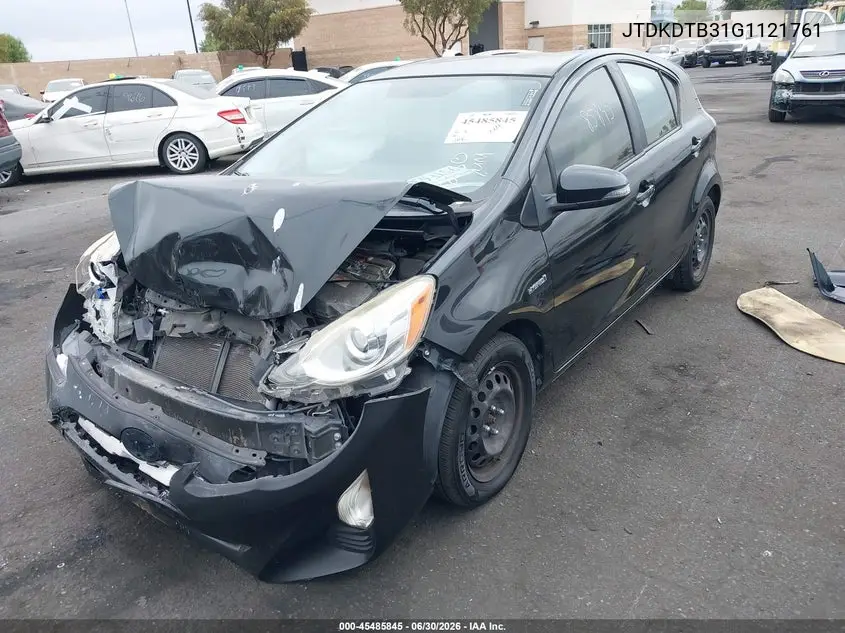 2016 Toyota Prius C Two VIN: JTDKDTB31G1121761 Lot: 45485845